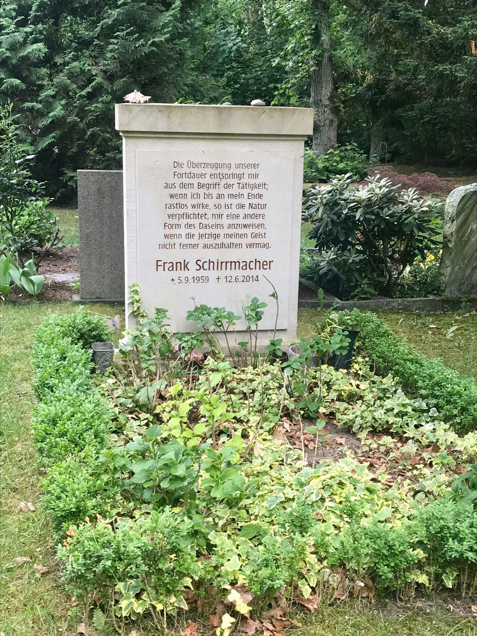 Das Grab von Frank Schirrmacher